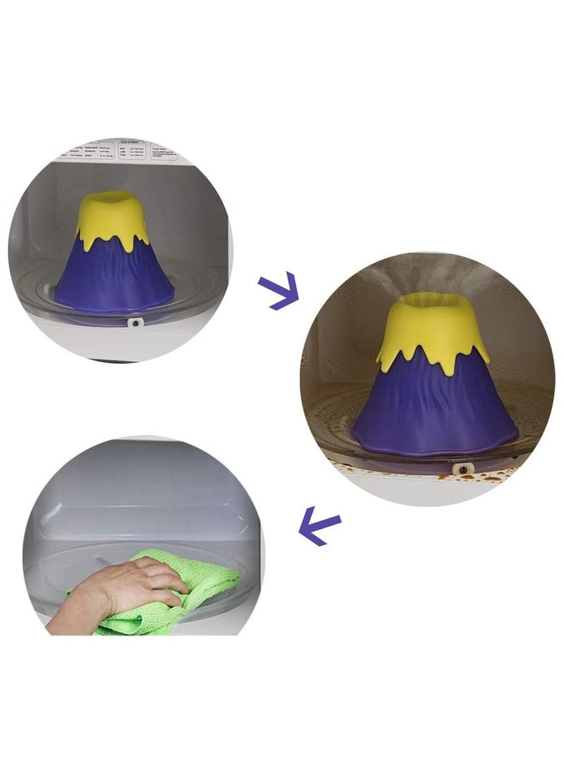 Generic - Volcano Microwave Cleaner- Microwave Oven Steam Cleaner High Temperature Steamer Easily Crud in Minutes Steam Cleans and Disinfects with Vinegar and Water for Kitchen (Purple) - Image 1