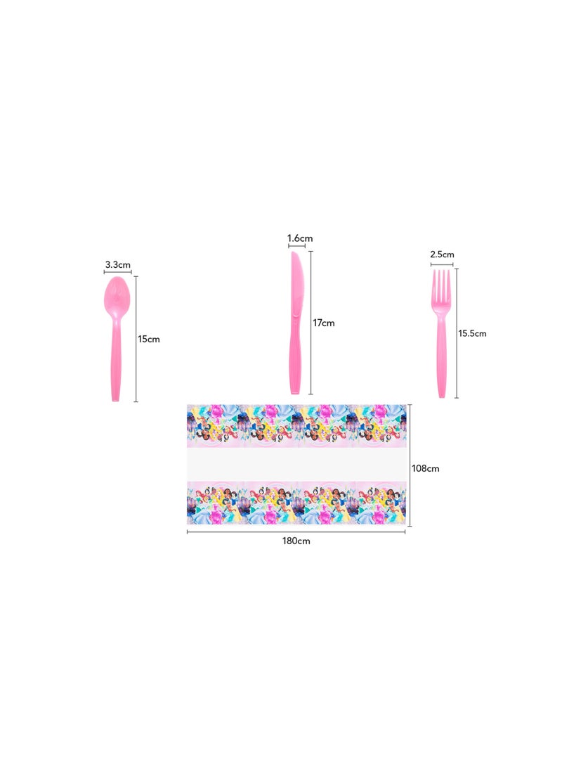 87 PCS Tableware Sets for Birthday or Theme Party Princess - 10 Guests - Image 4