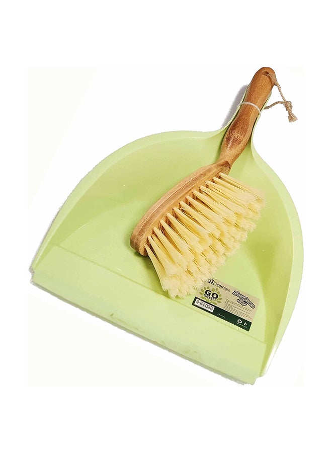Home Pro HomePro Dust Pan & Brush Set With Synthetic Soft Bristles Broom Set Floor Brush And Dustpan With Angled Tips - Image 1