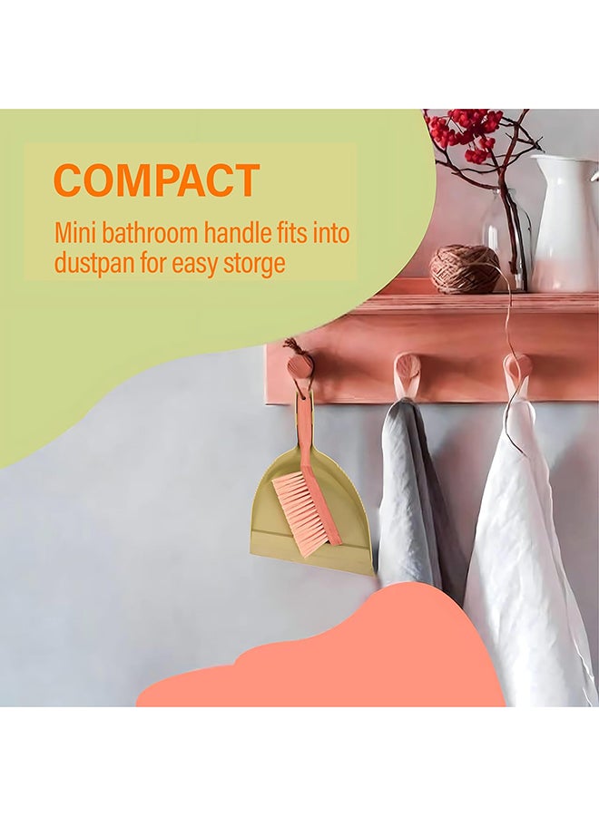 Home Pro HomePro Dust Pan & Brush Set With Synthetic Soft Bristles Broom Set Floor Brush And Dustpan With Angled Tips - Image 3