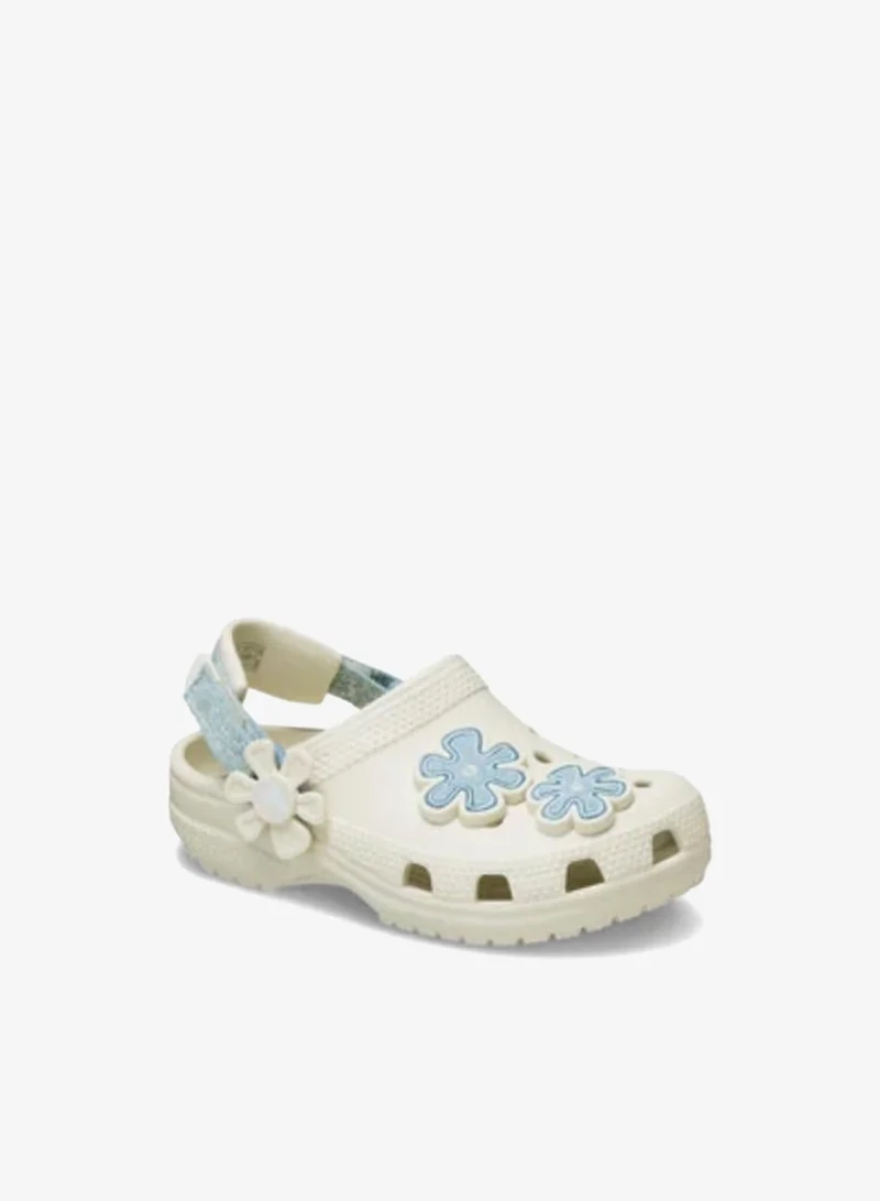 crocs  Kids Denim Flower Adjustable Backstrap Clogs for Women | Best Price UAE