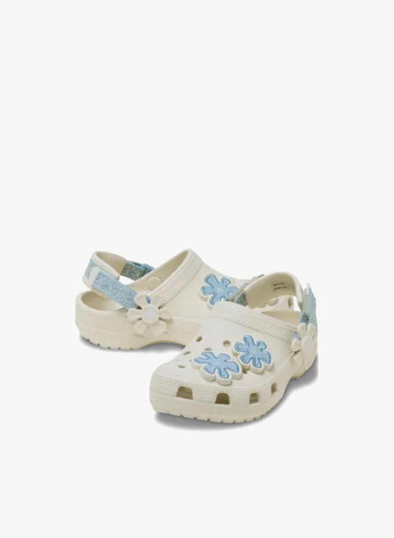 crocs  Kids Denim Flower Adjustable Backstrap Clogs for Women | Best Price UAE