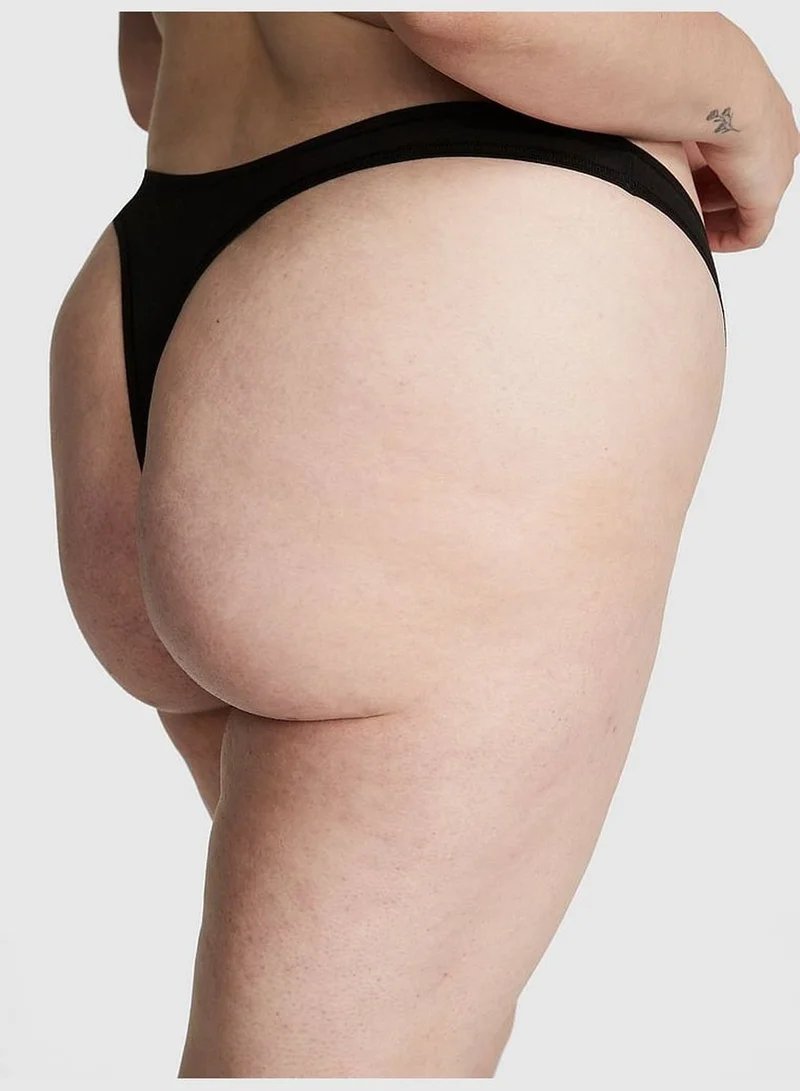 PINK Cotton High-Leg Thong Panty