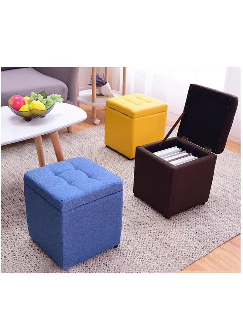 Generic FFD Memory Foam Storage Ottoman Cube: Space-Saving Foldable Footrest Seat with Padded Comfort - Versatile Folding Stool for Home & Office”  - Image 4