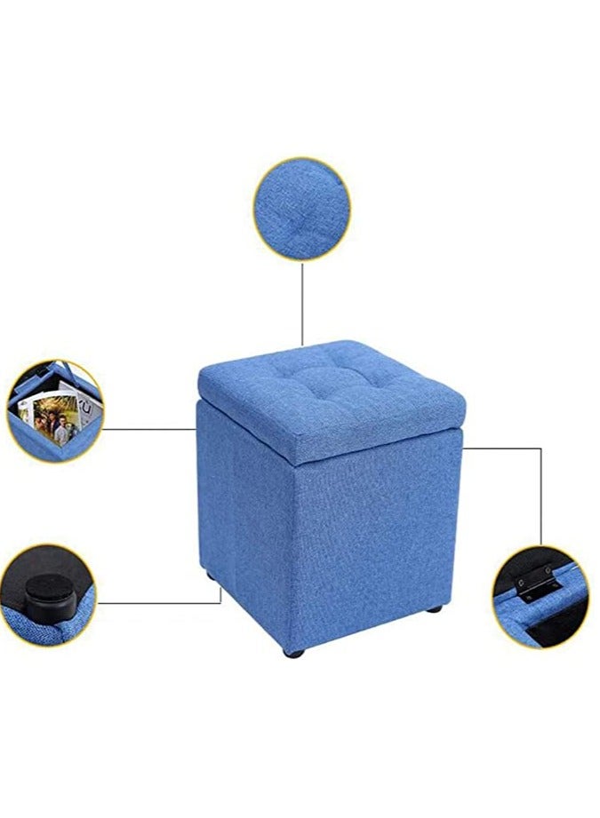 Generic FFD Memory Foam Storage Ottoman Cube: Space-Saving Foldable Footrest Seat with Padded Comfort - Versatile Folding Stool for Home & Office”  - Image 3