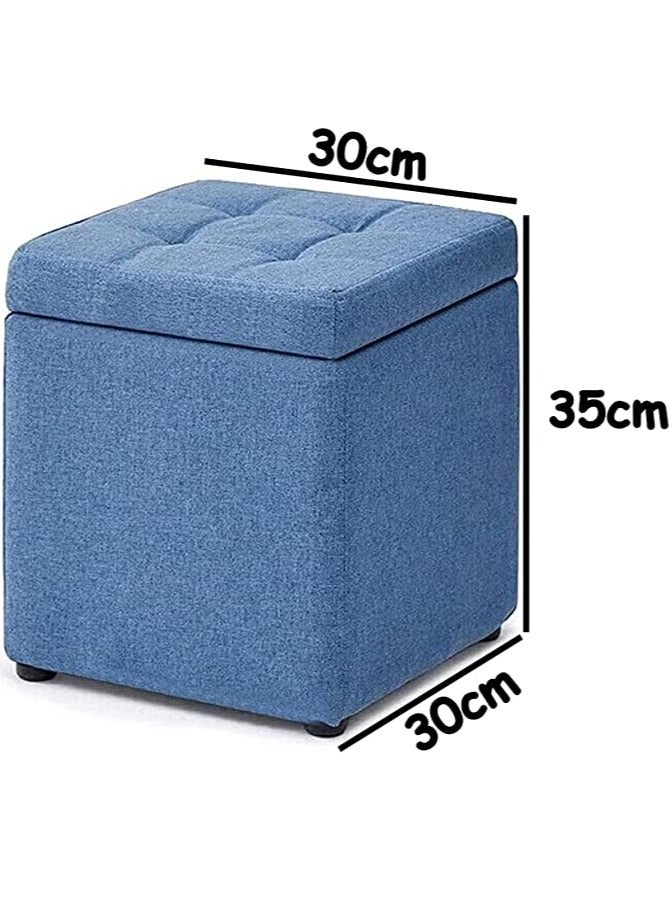 Generic FFD Memory Foam Storage Ottoman Cube: Space-Saving Foldable Footrest Seat with Padded Comfort - Versatile Folding Stool for Home & Office”  - Image 2