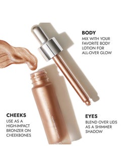 COVER FX COVER FX Custom Bronzer Drops - Sunkissed: Neutral Bronze - 1 Fl Oz - Radiant Glow Liquid Bronzer - Customizable Color  - Image 3