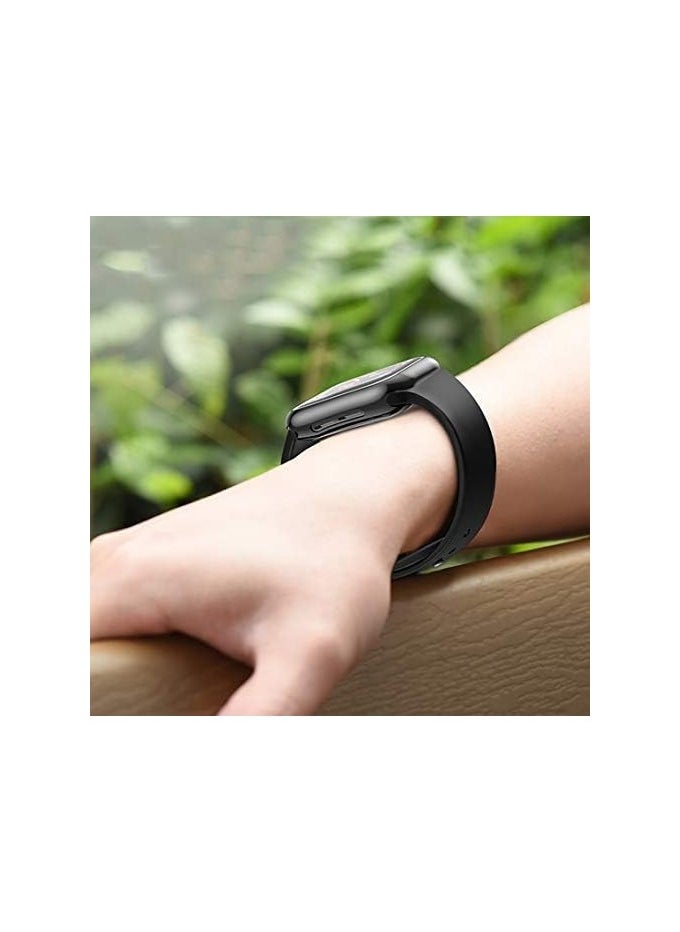 Generic ELMO3EZZ Apple 45mm Cover Environmental Soft Flexible TPU Anti-Scratch Lightweight Protective Apple 45MM Case Compatible with Apple 45MM Watch Series - (Black)  - Image 3