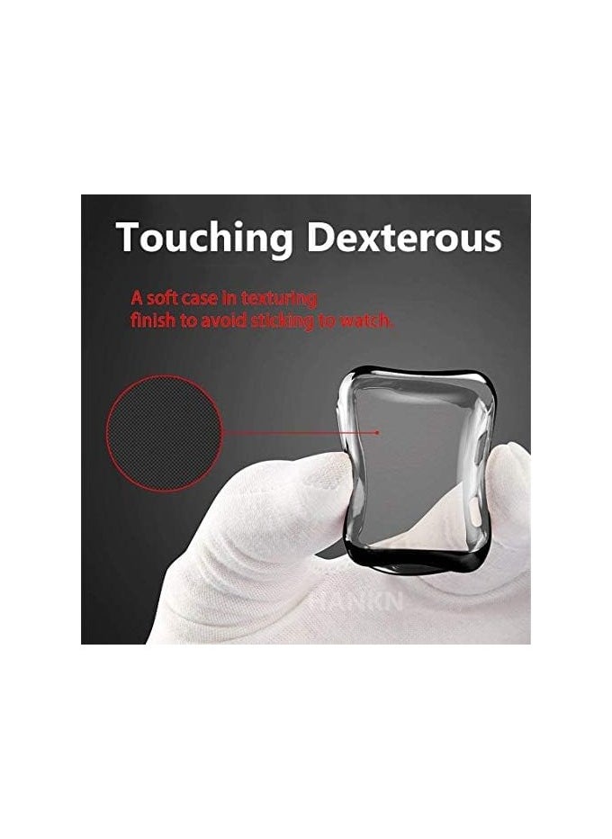 Generic ELMO3EZZ Apple 45mm Cover Environmental Soft Flexible TPU Anti-Scratch Lightweight Protective Apple 45MM Case Compatible with Apple 45MM Watch Series - (Black)  - Image 5