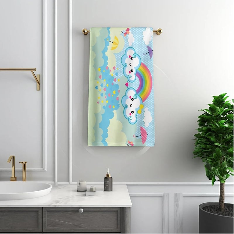 NEW COMERS® 100% Cotton Muslin 4 Layered Baby Bath Towel for New Born, Quick Absorbent, Wash Cloth Premium Soft Towels for Kids-Toddlers-Infants-Babies- 65X110 cm- TWL_04 - Image 1