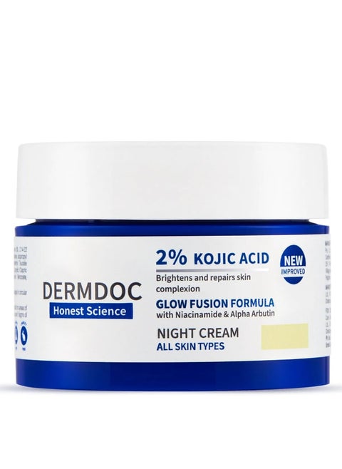 2% Kojic Acid Night Cream (50g) | With Niacinamide & Alpha Arbutin | Face Moisturizer For Glowing & Brightening Skin | Reduces Dark Spots & Pigmentation