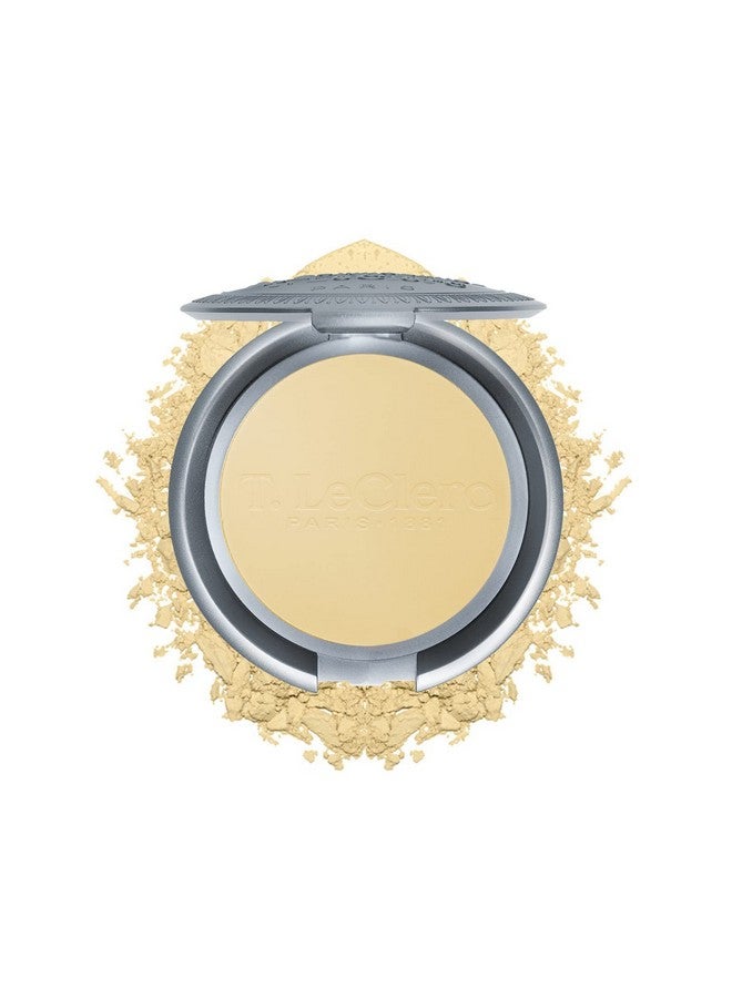 T. LeClerc Compact Pressed Powder Super Blendable Face Makeup Longwear Portable Matte Finish For Radiant Natural Medium To Full Coverage Airbrushing Mineral Based For Pores & Imperfections (Banane) - Image 2