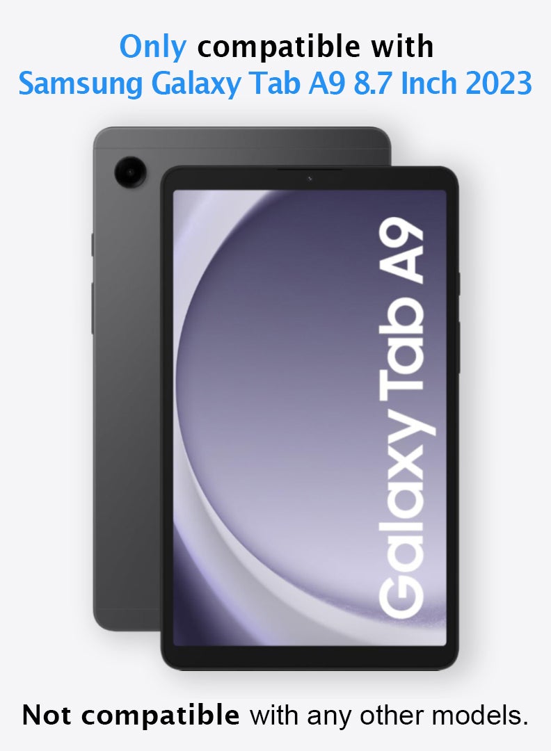 Theodor 2 Pack Screen Protector for Samsung Galaxy Tab A9 8.7 Inch 2023, 9H Hardness Tempered Glass, Bubble Free Easy Installation, Full Coverage And Anti Scratch Case Friendly- Clear - Image 2
