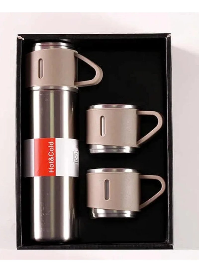 Thermos set to keep drinks warm all day long with 3 cups - Image 1