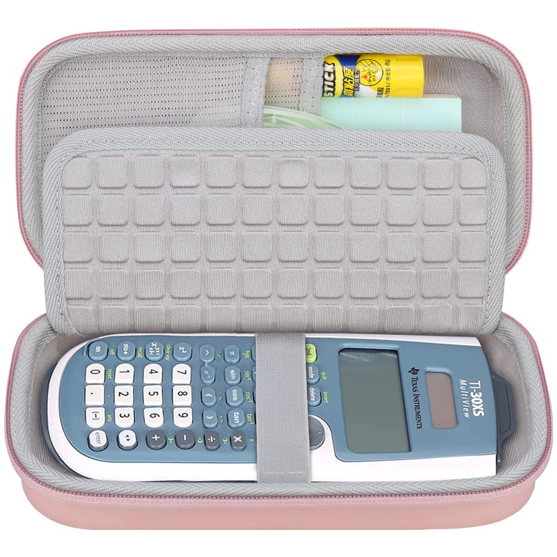 Canboc Carrying Case for Texas Instruments TI-30XS/ TI-36X Pro MultiView Scientific Calculator, Mesh Bag fit Cable, Batteries, Pens and Other Accessories, Rose Gold (Case Only) - Image 1