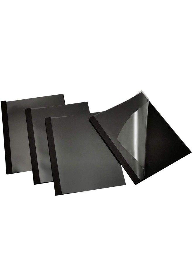 RAYSON Tbc425Bk Thermal Binding Covers 3 16 Inch Black Letter Size Holds 38 Sheets 25 Pack - Image 1