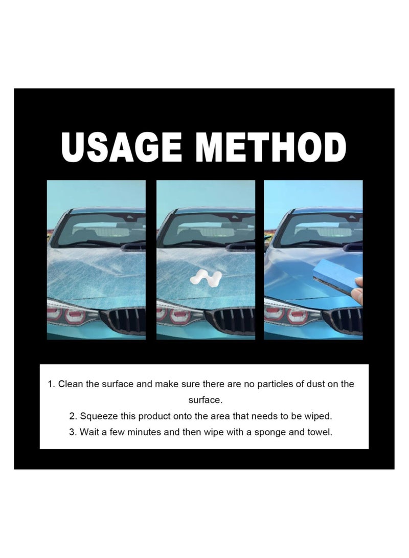 Car Scratch Remover, Car Detailing Kit with Scratch Remover Sparkle Cloth Polishing Compound for Vehicle Repair Touch-Up Paint Shine - Image 4