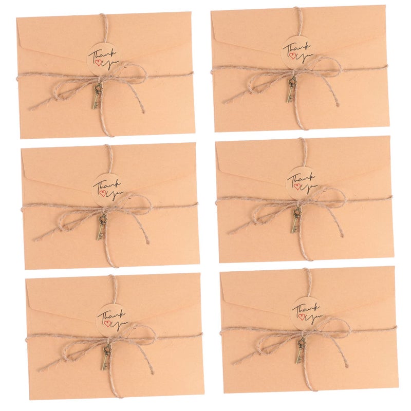 3 Sets Kraft Paper Envelopes Writing Paper Stickers For Handwritten Letters Scrapbooking - Image 2