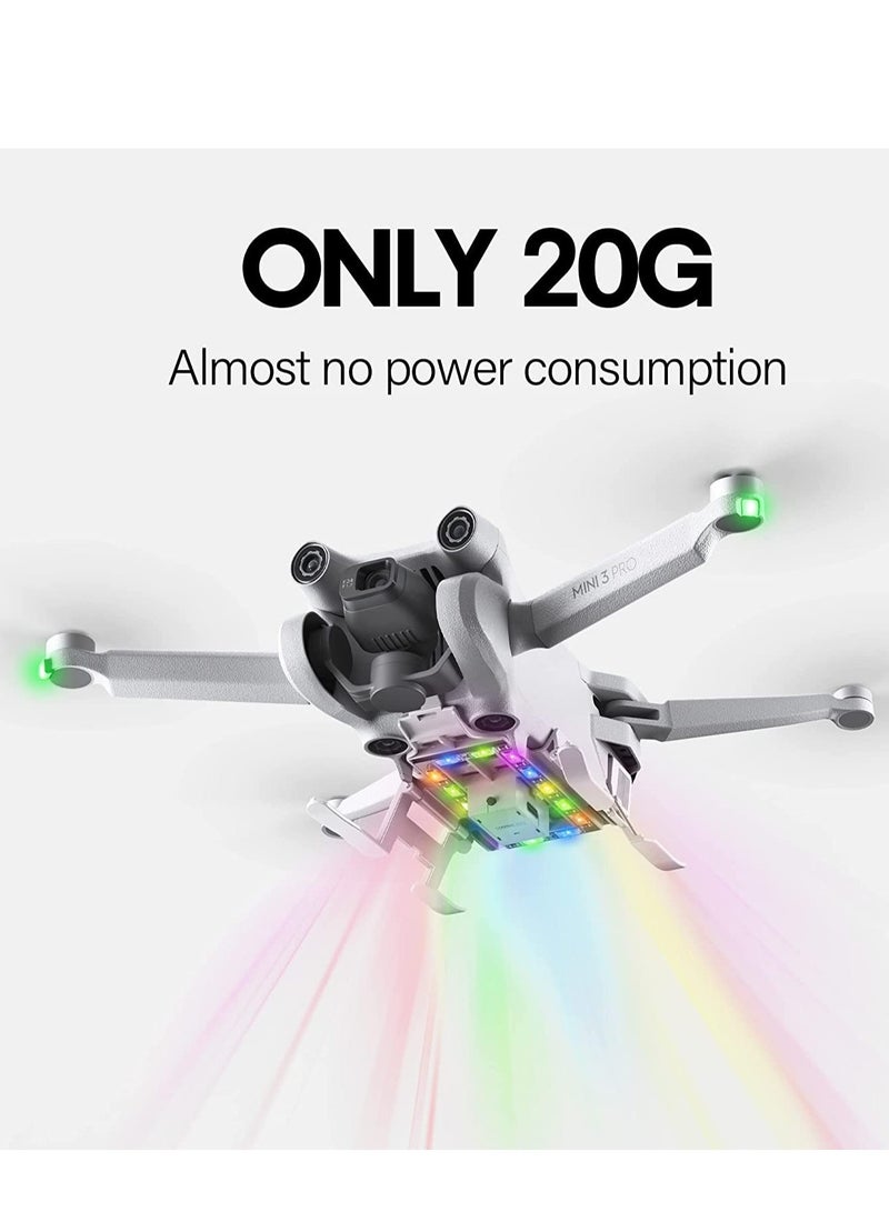 Generic Landing Gear Foldable Extended Leg with Flash LED Lights Colorful Legs Kit Night Flight for DJI Mini 3 Pro Accessories - Image 2