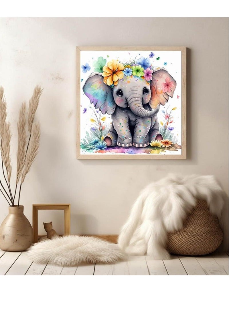 كابتن تيك Diamond Painting Kits for Adults for Beginners 14x15.7inch Kawaii Elephant DIY 5D Diamond Art Kits Full Drill Diamond Dots Paintings with Diamonds Gem Arts Crafts for Home Wall Decor Gifts - Image 3