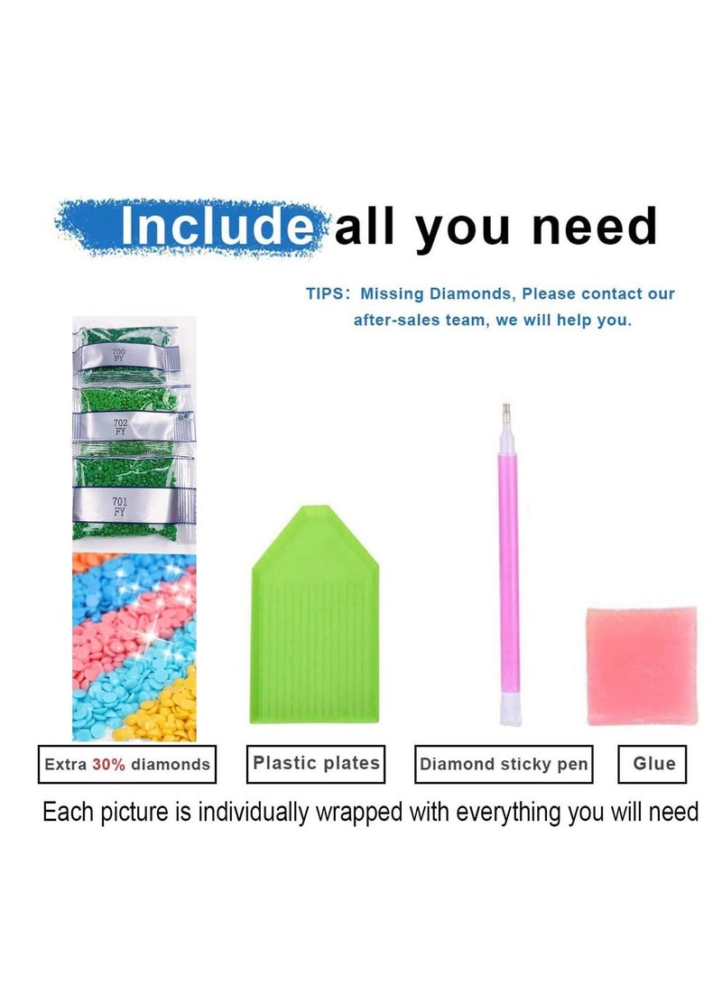 كابتن تيك Diamond Painting Kits for Adults for Beginners 14x15.7inch Kawaii Elephant DIY 5D Diamond Art Kits Full Drill Diamond Dots Paintings with Diamonds Gem Arts Crafts for Home Wall Decor Gifts - Image 4