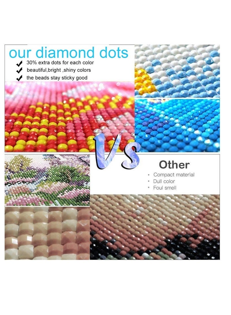 كابتن تيك Diamond Painting Kits for Adults for Beginners 14x15.7inch Kawaii Elephant DIY 5D Diamond Art Kits Full Drill Diamond Dots Paintings with Diamonds Gem Arts Crafts for Home Wall Decor Gifts - Image 5