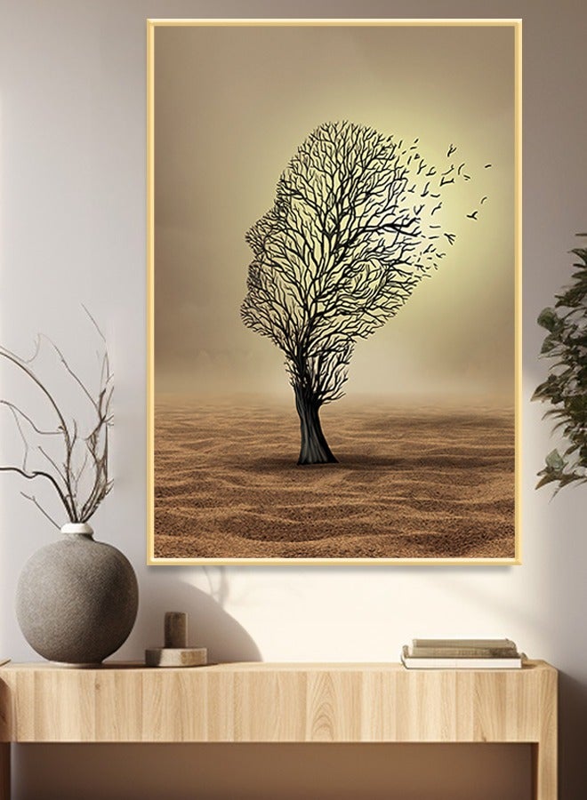 4gdran Canvas Wall Art For Wall Decoration, Modern Design,with a Hollow Frame,Size (120x80),One Piece  - Image 1