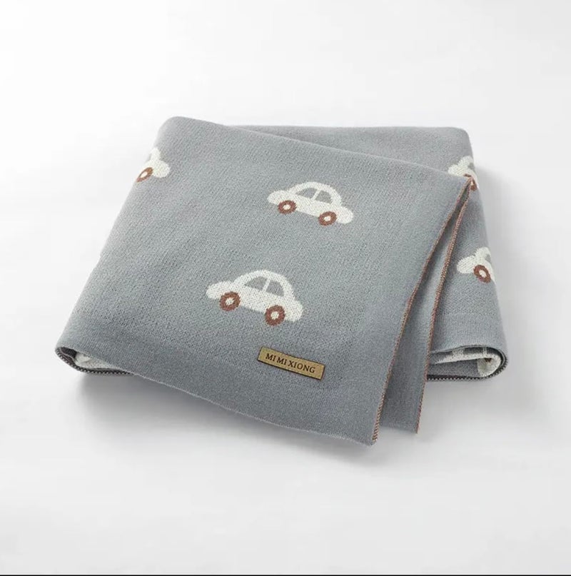 Cuddles Chaos 100 Cotton Blankets for Babies Toddlers Soft Cozy Blanket for Babies Quilts for New Born Baby Boy Girl Grey Cars