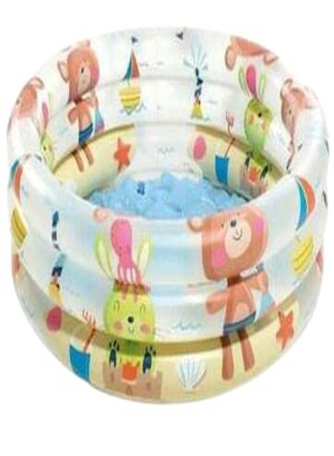 RENIAL® 2Ft Bath tub for Baby Inflatable Bath tub for Kids Home and Travel Life Kids Paddling Winter Summer Game Center 2 FT 6 Month to 2 Years Baby Cartoon Design Multi Color - Image 2