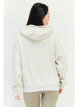 Reebok Women Sportswear Fit Outdoor Hooded Sweatshirt, Light Grey  - Image 2