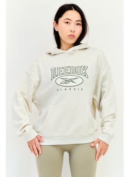 Reebok Women Sportswear Fit Outdoor Hooded Sweatshirt, Light Grey  - Image 1