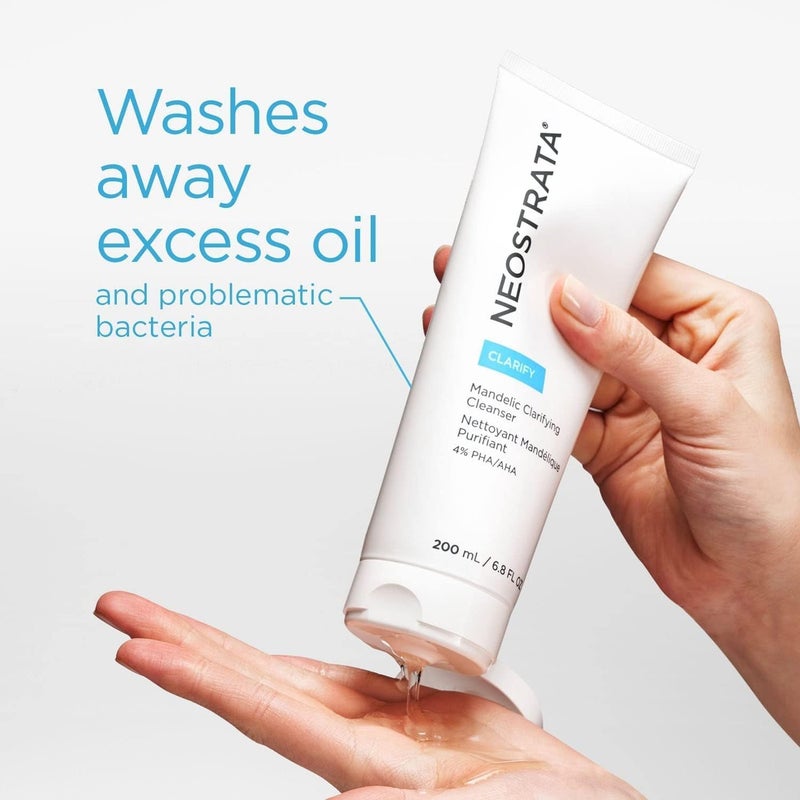 Neostrata جل غسول الوجه المنقي من NEOSTRATA بمكونات الماندليك للبشرة الدهنية مع حمض الساليسيليك خالي من الصابون وخالي من العطور، 6.8 أونصة سائلة (عبوة واحدة) - Image 3