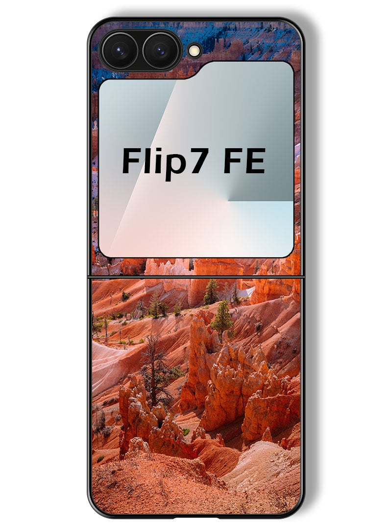 Theodor Case Compatible with Samsung Galaxy Z Flip 7 FE 6.7 Inch Protection Shockproof Bumper Cover rocks_mountains_landscape - Image 1