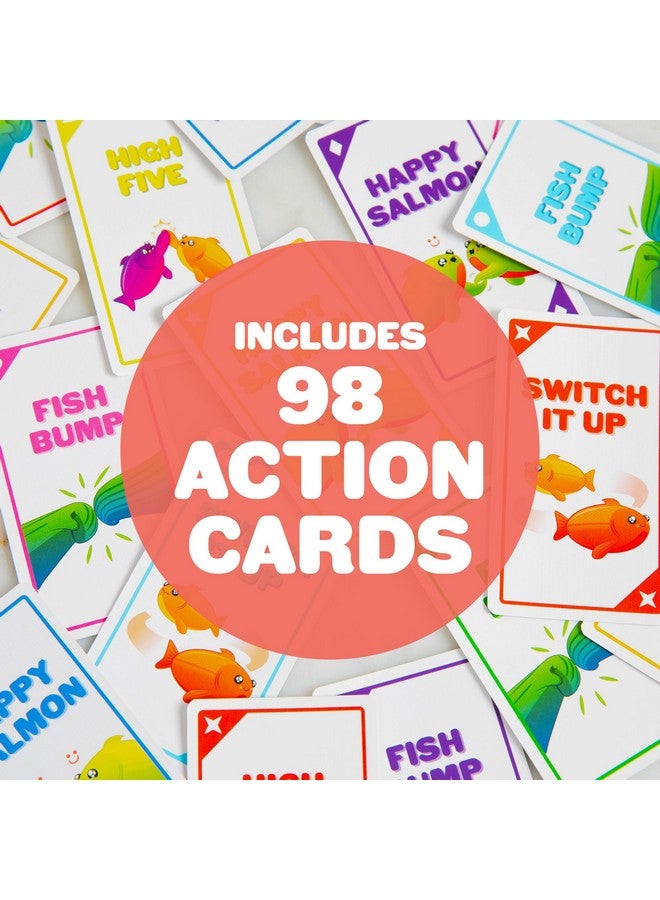 Exploding Kittens LLC Happy Salmon by Exploding Kittens - 3-8 Players - Ages 6+ - 90 Second Rounds - Easy to Learn Quick Matching Card Game - Ideal for Party, Family Game Night, Kid and Adult  - Image 3