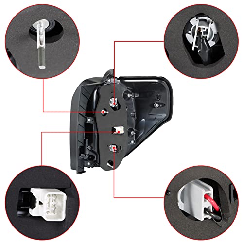 munirater 1-Pack Rear Left Tail Light Brake Lamp Assembly Replacement for 4Runner 2014-2020 Driver Side - Image 5