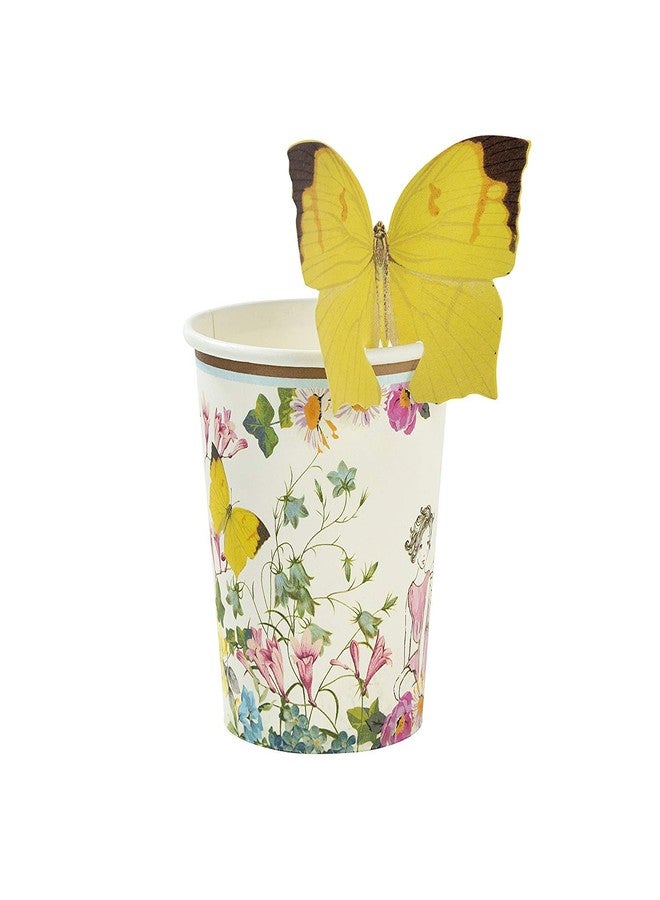 Talking Tables Truly Fairy Paper Party Cups with Butterfly Trim-Pack of 12, Mixed colors - Image 4