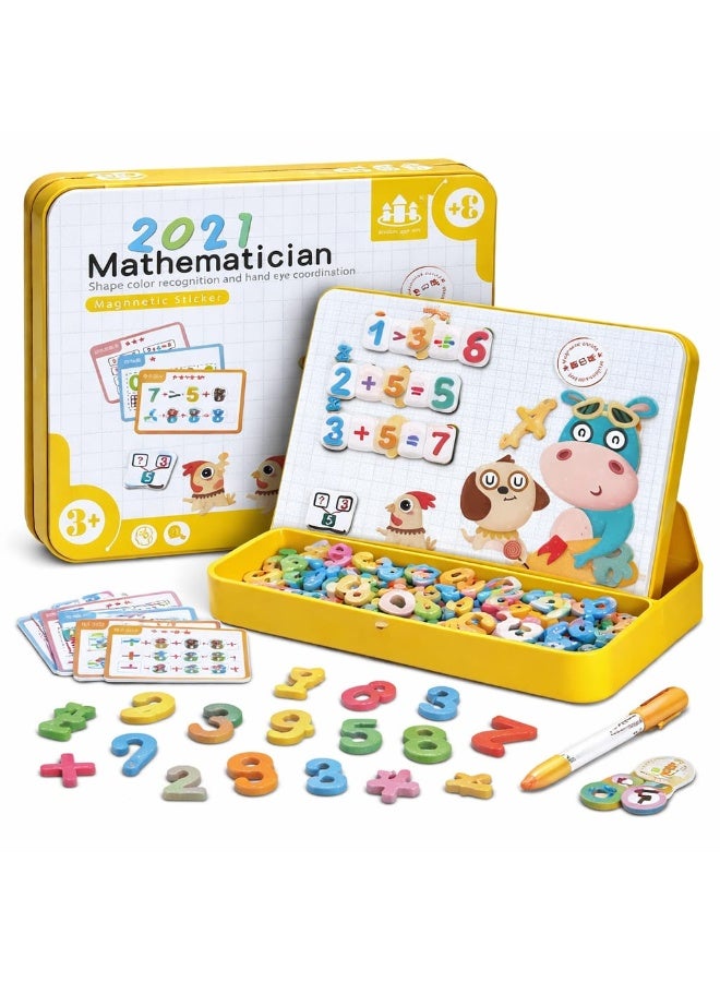 Magnetic Math Learning Board for Kids (3+ Years) – 2021 Mathematician Educational Toy Set with Numbers, Symbols & Activity Cards – Early Learning, Counting & Brain Development Kit - Image 4
