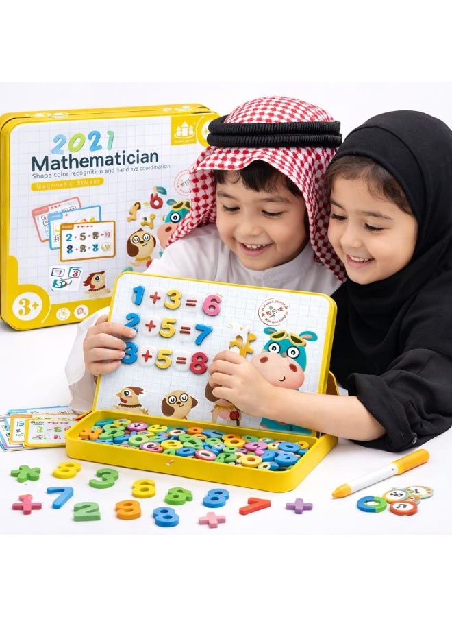 Magnetic Math Learning Board for Kids (3+ Years) – 2021 Mathematician Educational Toy Set with Numbers, Symbols & Activity Cards – Early Learning, Counting & Brain Development Kit - Image 3