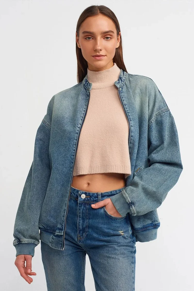 DILVIN Oversized Bomber Jacket