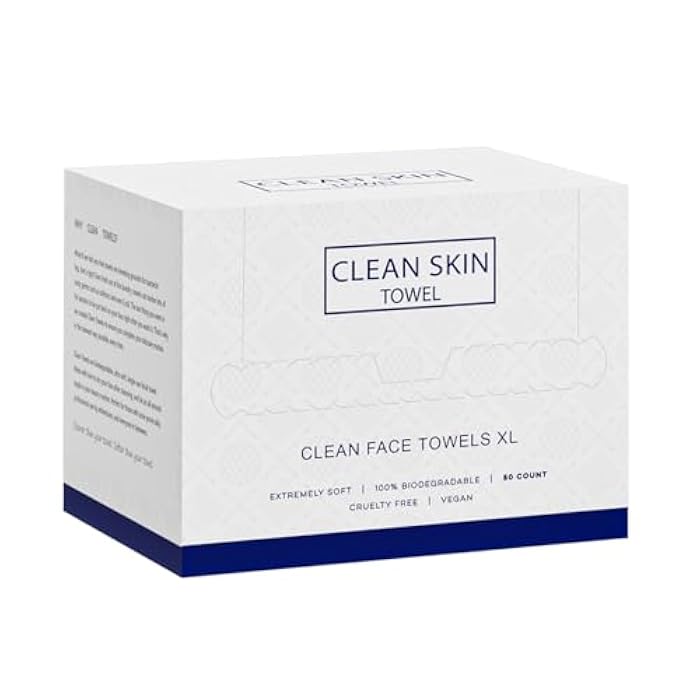 Disposable towels, soft and skin-friendly®, 100% USDA Biobased Face Towel, Clean Skin,Disposable Face Towelette, Makeup Remover Dry Wipes, Ultra Soft, 1 Pack, 50 Ct - Image 1
