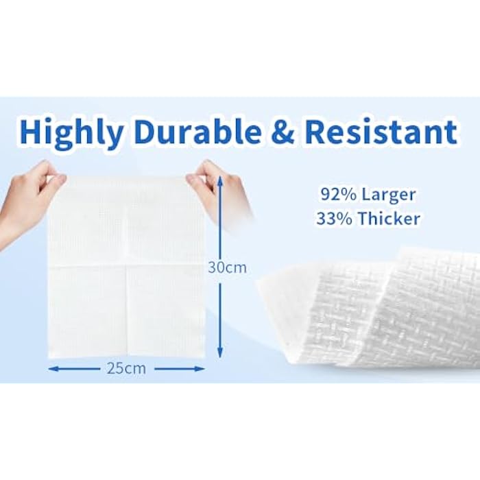 Disposable towels, soft and skin-friendly®, 100% USDA Biobased Face Towel, Clean Skin,Disposable Face Towelette, Makeup Remover Dry Wipes, Ultra Soft, 1 Pack, 50 Ct - Image 4