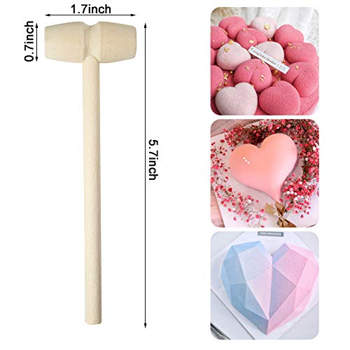 MGTECH 50 Pcs Mini Wooden Hammers for Chocolate, Small Wood Toy Mallets for Kids - Image 2