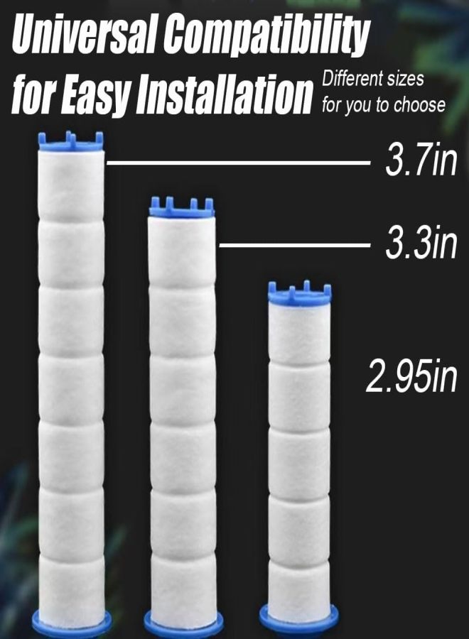 Shower nozzle pp cotton filter replacement (20 Pack, 9.5cm) suitable for multi-style hand shower White - Image 2