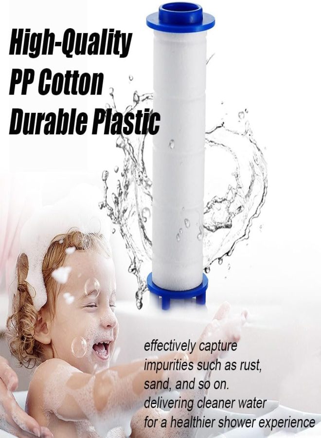 Shower nozzle pp cotton filter replacement (20 Pack, 9.5cm) suitable for multi-style hand shower White - Image 3