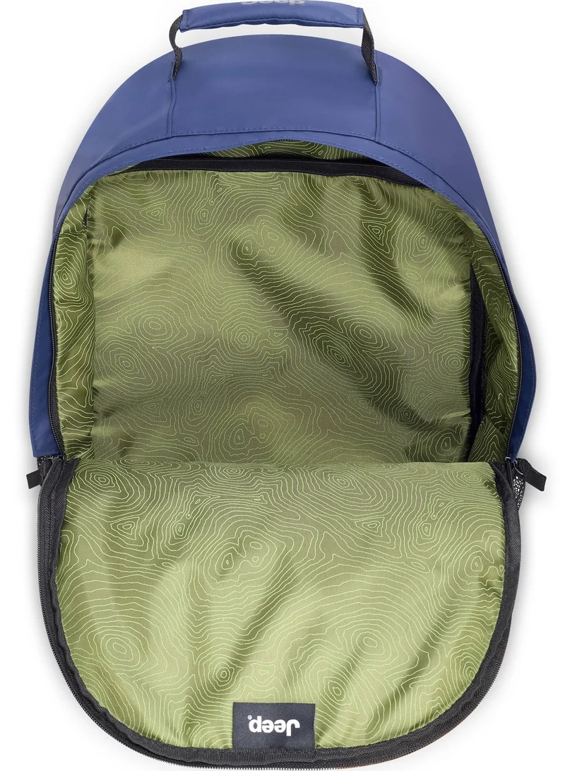 Jeep  JS012C Dual Material Backpack - Navy  | Best Price UAE