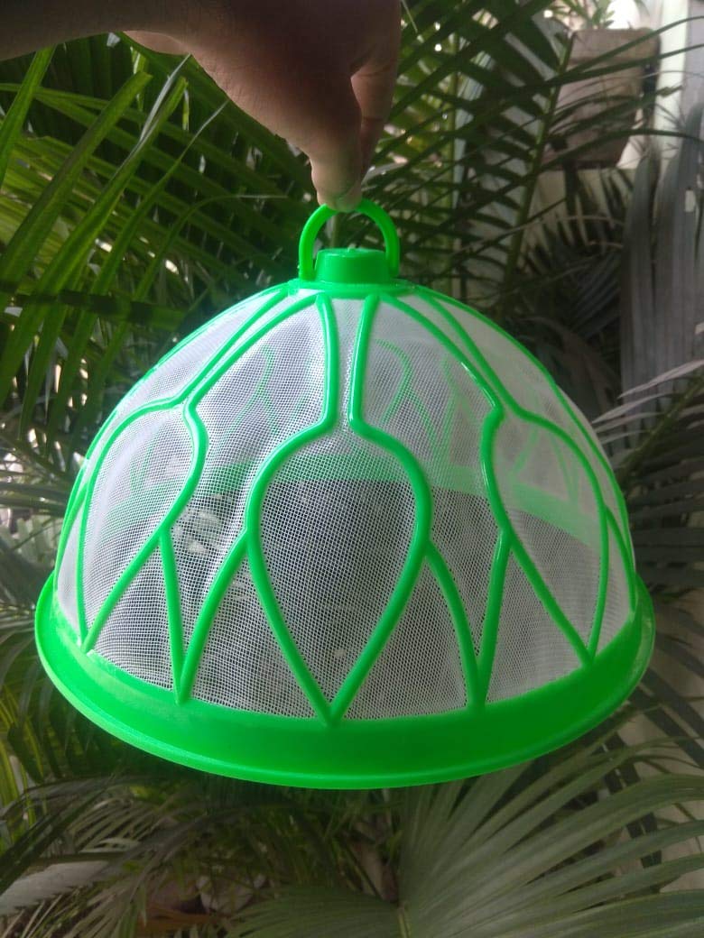 Babbu Plastic Net Food Cover Kitchen Table Flies Mosquitoes Insect Proof Dining Tables Covers Rice Vegetable Covers Round Food Dome for Anti Fly Mosquito Mesh Color as per availability Green - Image 3