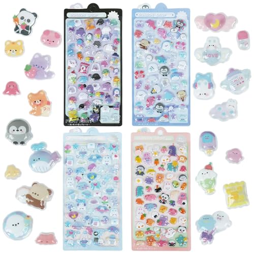 YUISI Cute Stickers for Kids, 3D Stickers for Kids, for Boys Girls Classroom Reward, Craft Scrapbooking Party Gift (Style 1) - Image 3