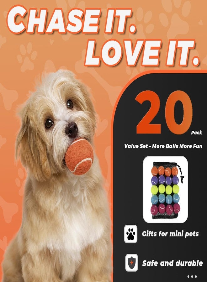 INSUM 1.5 Inch Mini Tennis Balls for X-Small Dogs & Cats, 20/40 Pack Soft Fetch Play Toys for Puppies & Kittens, Training & Indoor Outdoor Exercise - Image 3