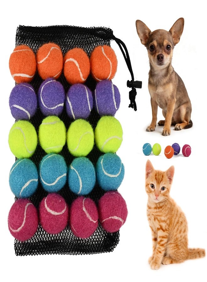 INSUM 1.5 Inch Mini Tennis Balls for X-Small Dogs & Cats, 20/40 Pack Soft Fetch Play Toys for Puppies & Kittens, Training & Indoor Outdoor Exercise - Image 1