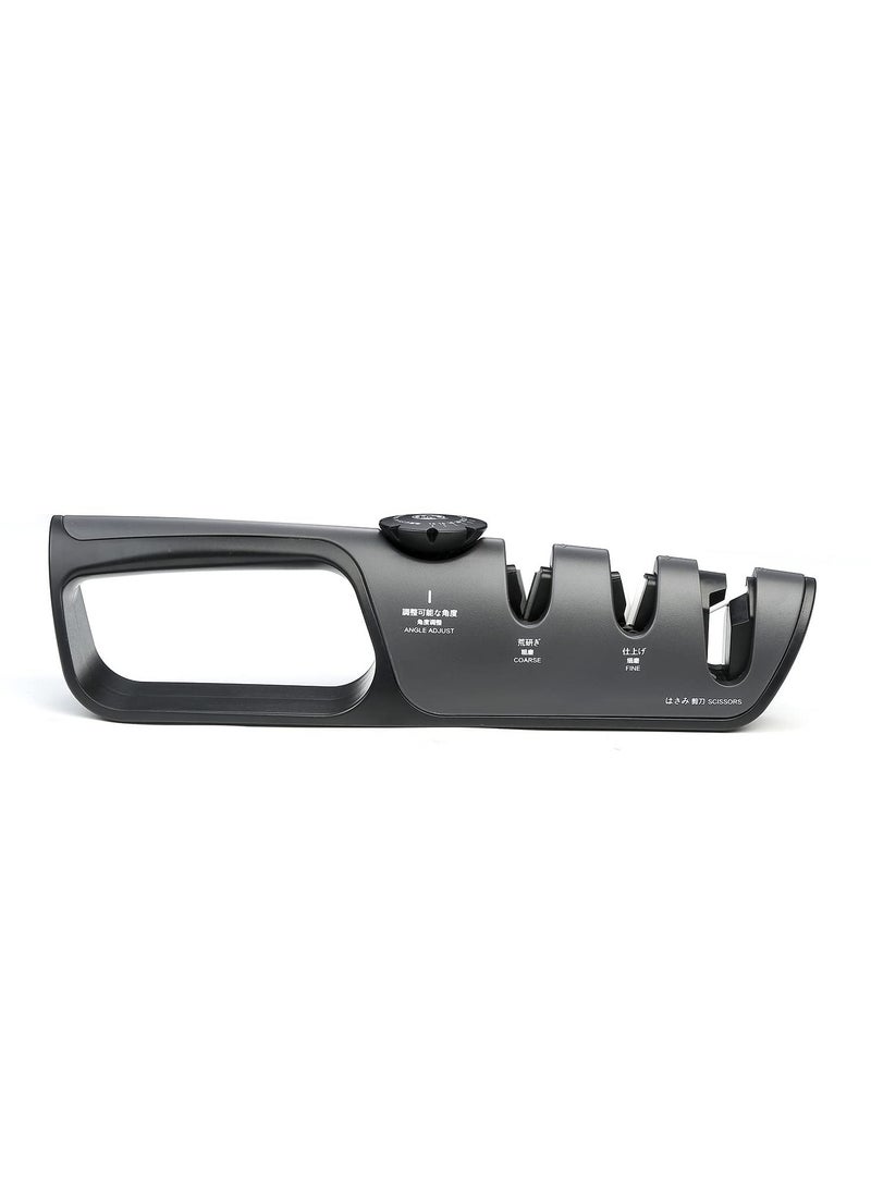 Excefore Knife Sharpener, Multifunctional 3-Stage Sharpener, Knife Sharpeners with Adjustable Angle Knob, Polishing Kitchen Sharpeners, Conveniently to Restore and for Dull Blades Polishing  - Image 1